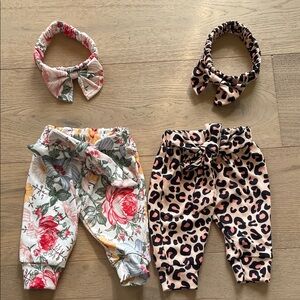 Baby Pants & Matching Bow Set